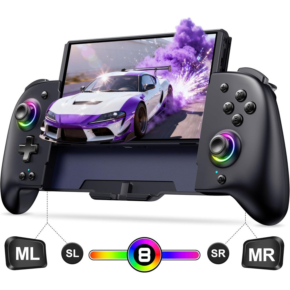 Spican Switch Controller front view showcasing ergonomic full-size handheld wireless gamepad style.