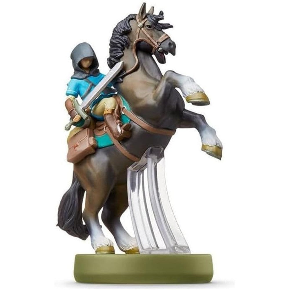 Nintendo Link Rider Amiibo front view showcasing Link riding a horse with the Breath of the Wild branding.