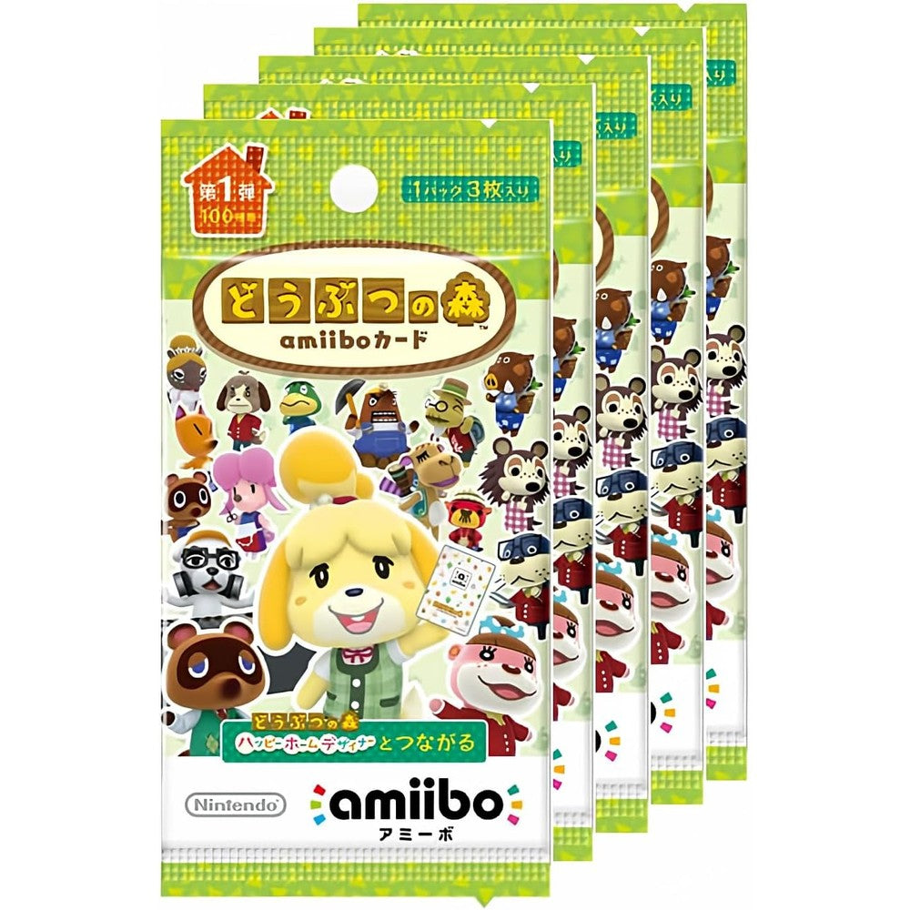 Nintendo Animal Crossing Series 5 Amiibo Card Pack front view showing authentic character artwork.