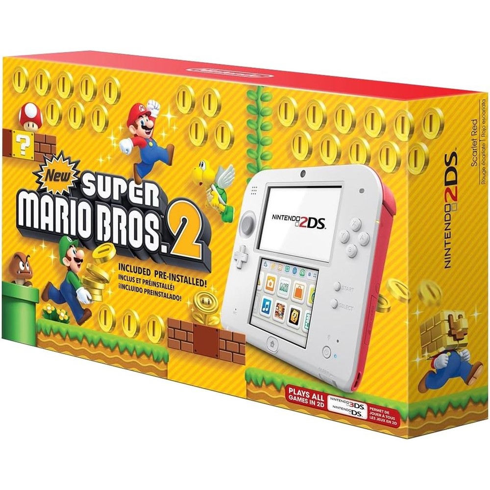 Nintendo 2DS Scarlet Red handheld console front view