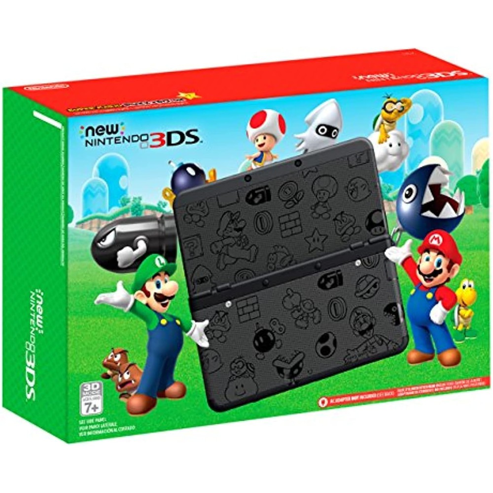 Nintendo New 3DS Super Mario Black Edition front view handheld console