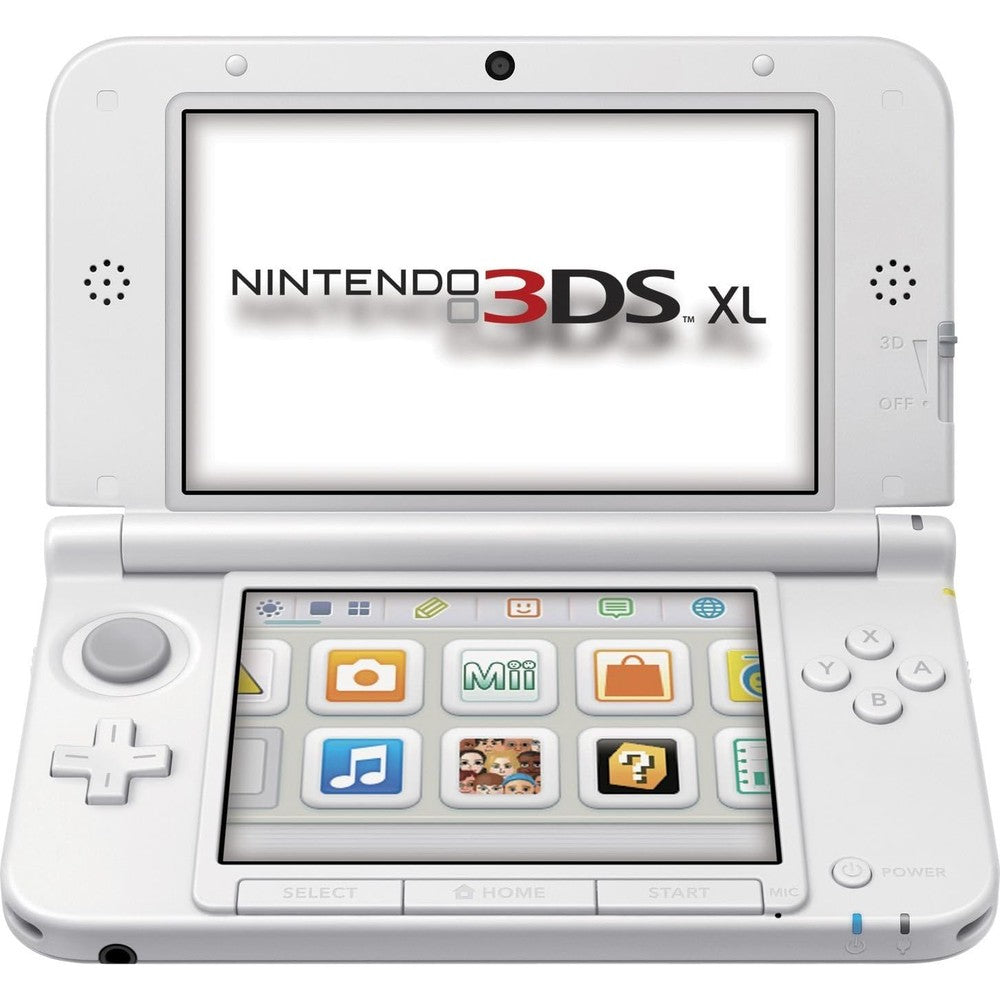 Nintendo 3DS XL Pink and White handheld gaming console front view