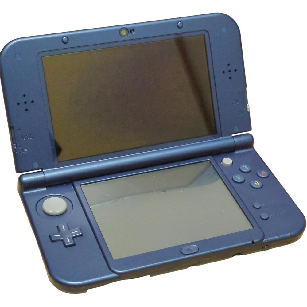 Nintendo New 3DS LL Metallic Blue handheld console front view