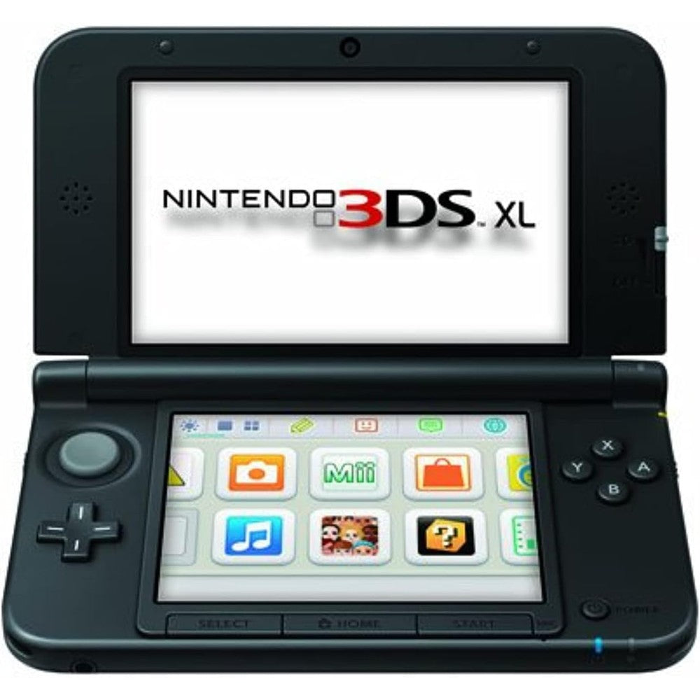 Nintendo 3DS XL handheld gaming console in black front view