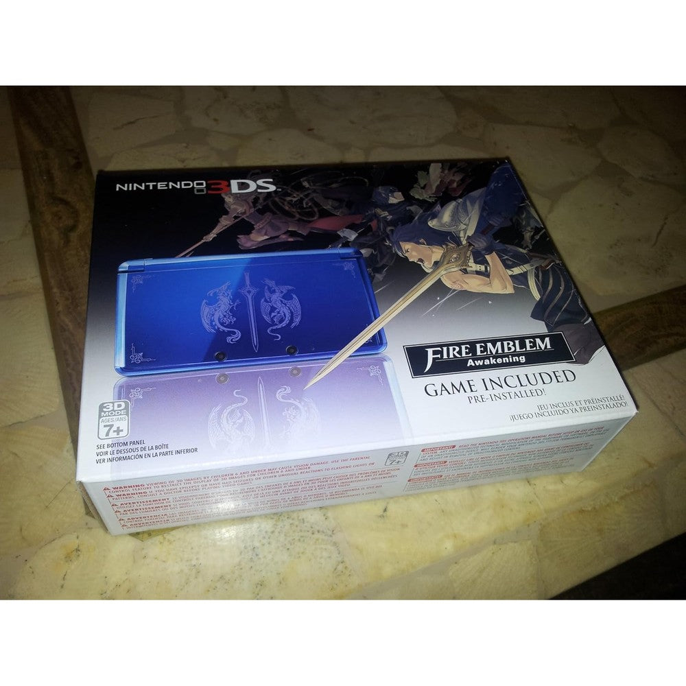 Nintendo 3DS Blue Limited Edition Fire Emblem console front view