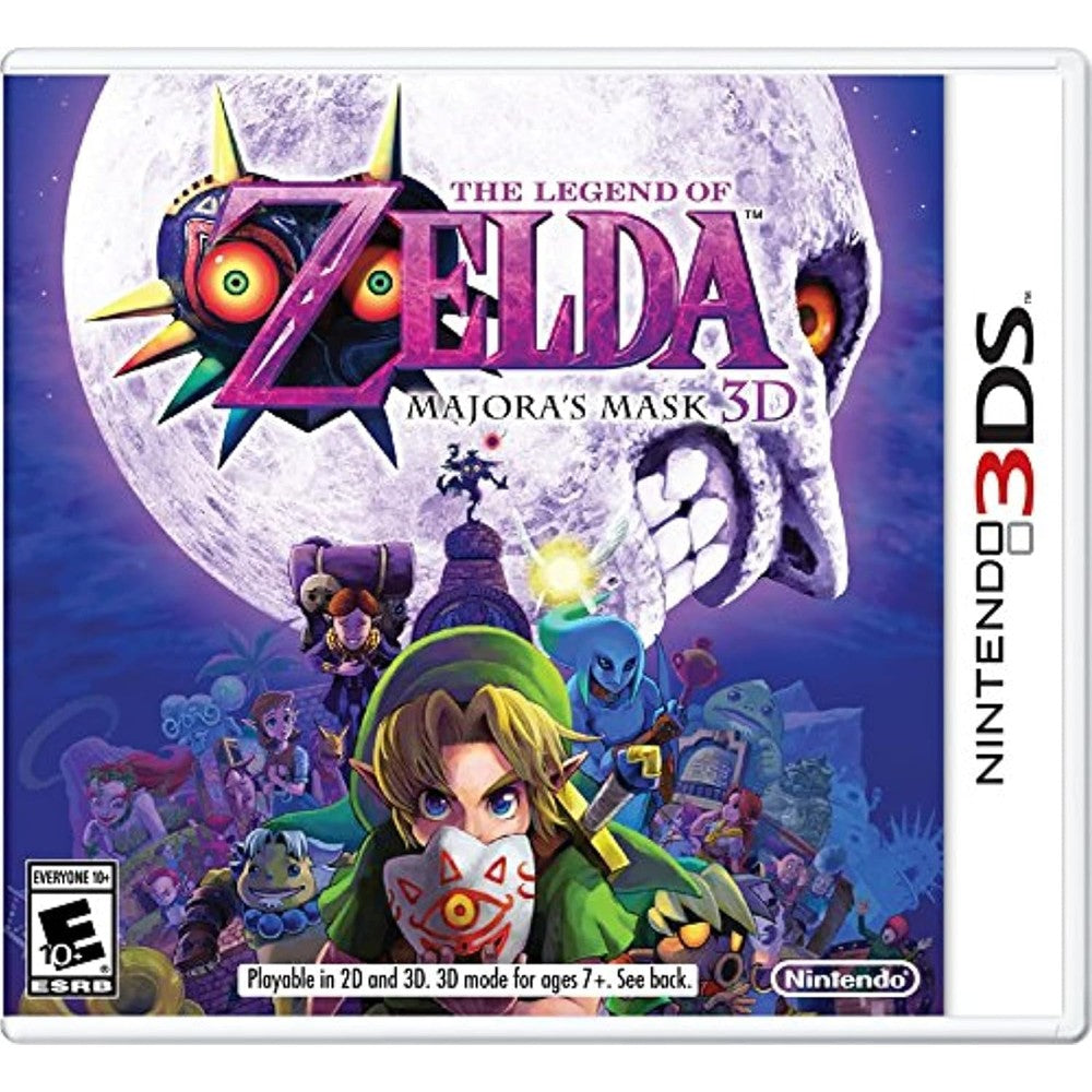 Nintendo The Legend Of Zelda Majora's Mask 3D front cover art for Nintendo 3DS