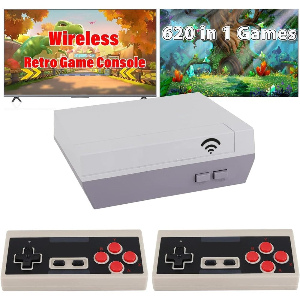 Hqeeun 2026 Upgrade Retro Game Console front view with controllers