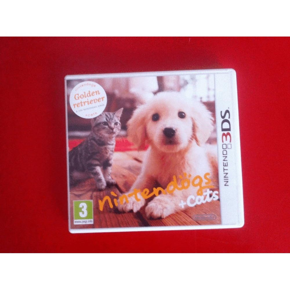 Nintendo Nintendogs plus Cats Golden Retriever and New Friends front view box art