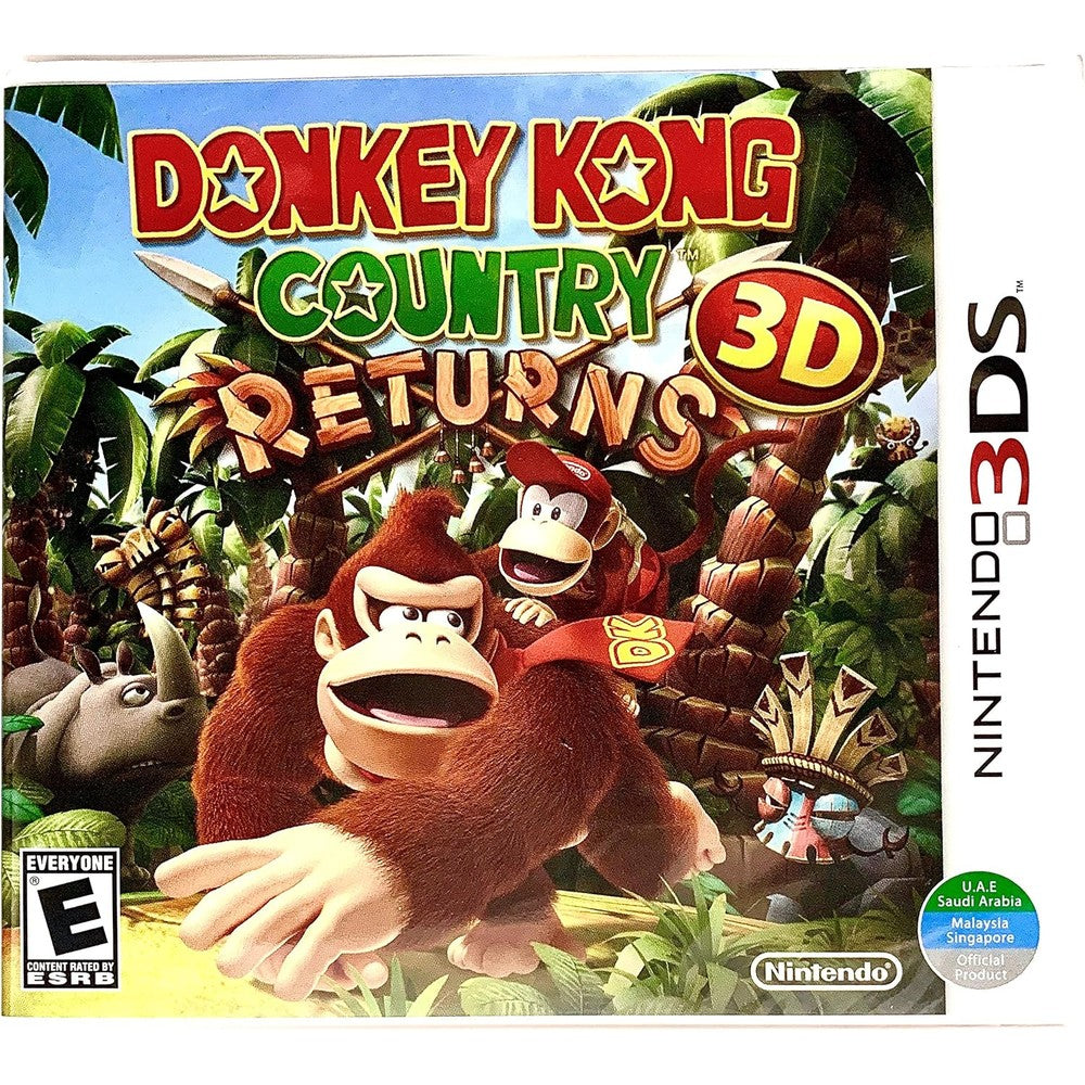 Nintendo 3DS Donkey Kong Returns World Edition front cover view authentic USA import video game