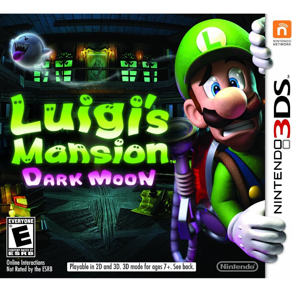 Nintendo Luigi's Mansion Dark Moon 3DS game front view showing cover art