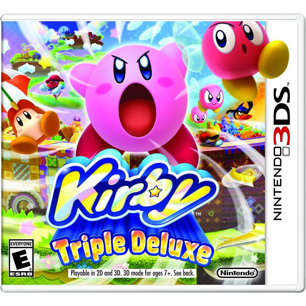 Nintendo Kirby Triple Deluxe Nintendo 3DS video game front view authentic imported edition