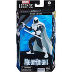 Marvel Legends Moon Knight Comics action figure front view showcasing weapon accessories.