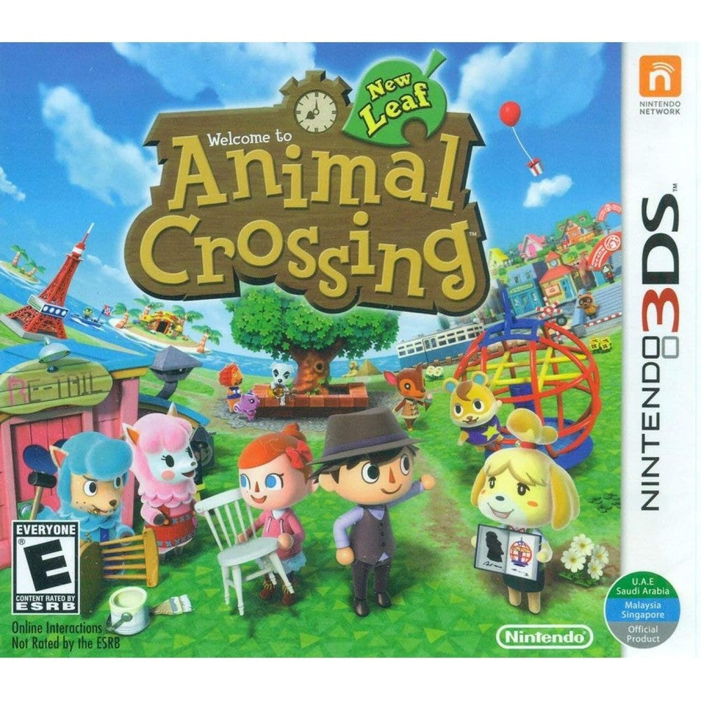 Nintendo Animal Crossing New Leaf 3DS World Edition retail packaging front view