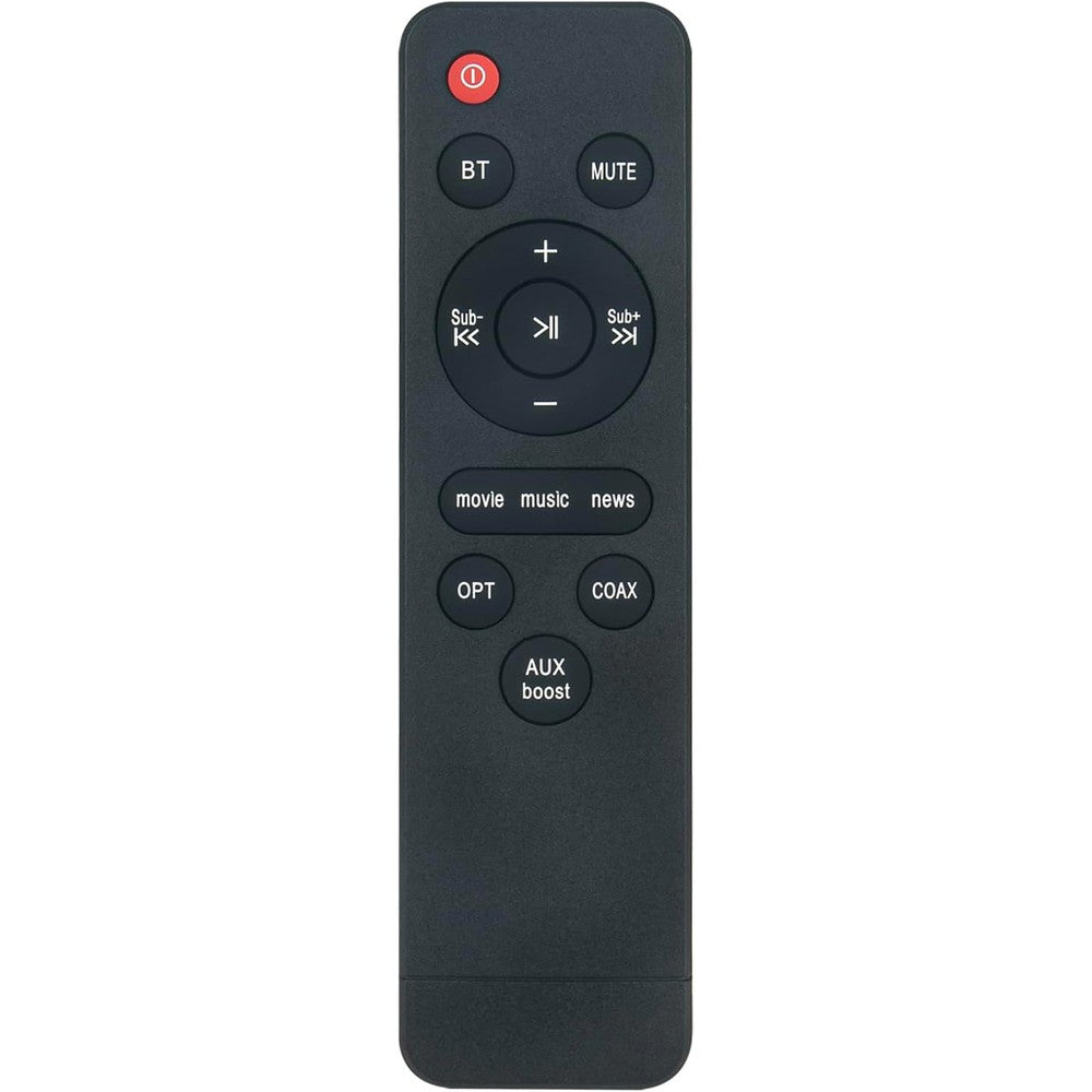 Beyution replacement remote control front view showing button layout for home theater systems
