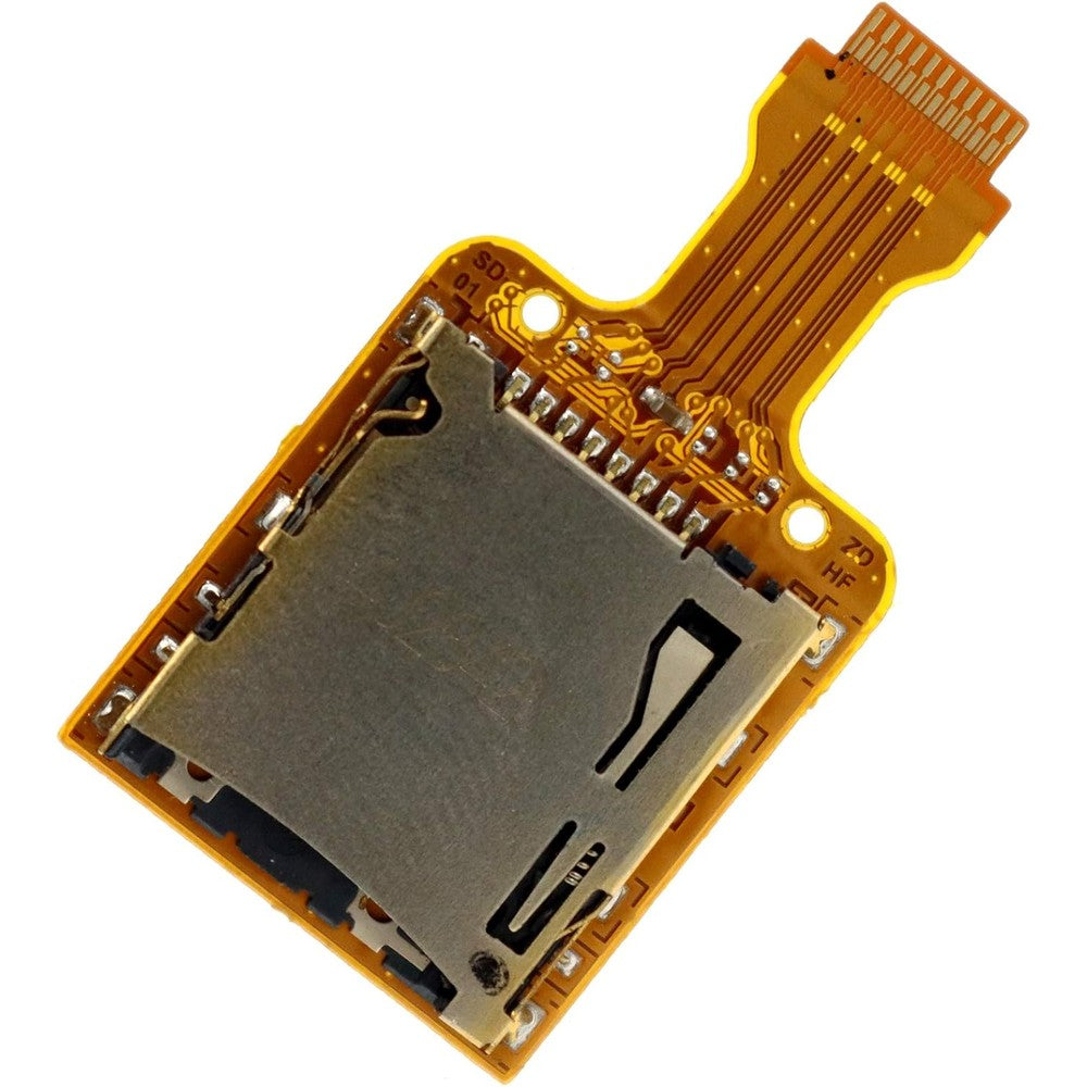 Deal4GO replacement micro SD card reader module front view showing the metal card socket and attached flexible printed circuit ribbon cable.