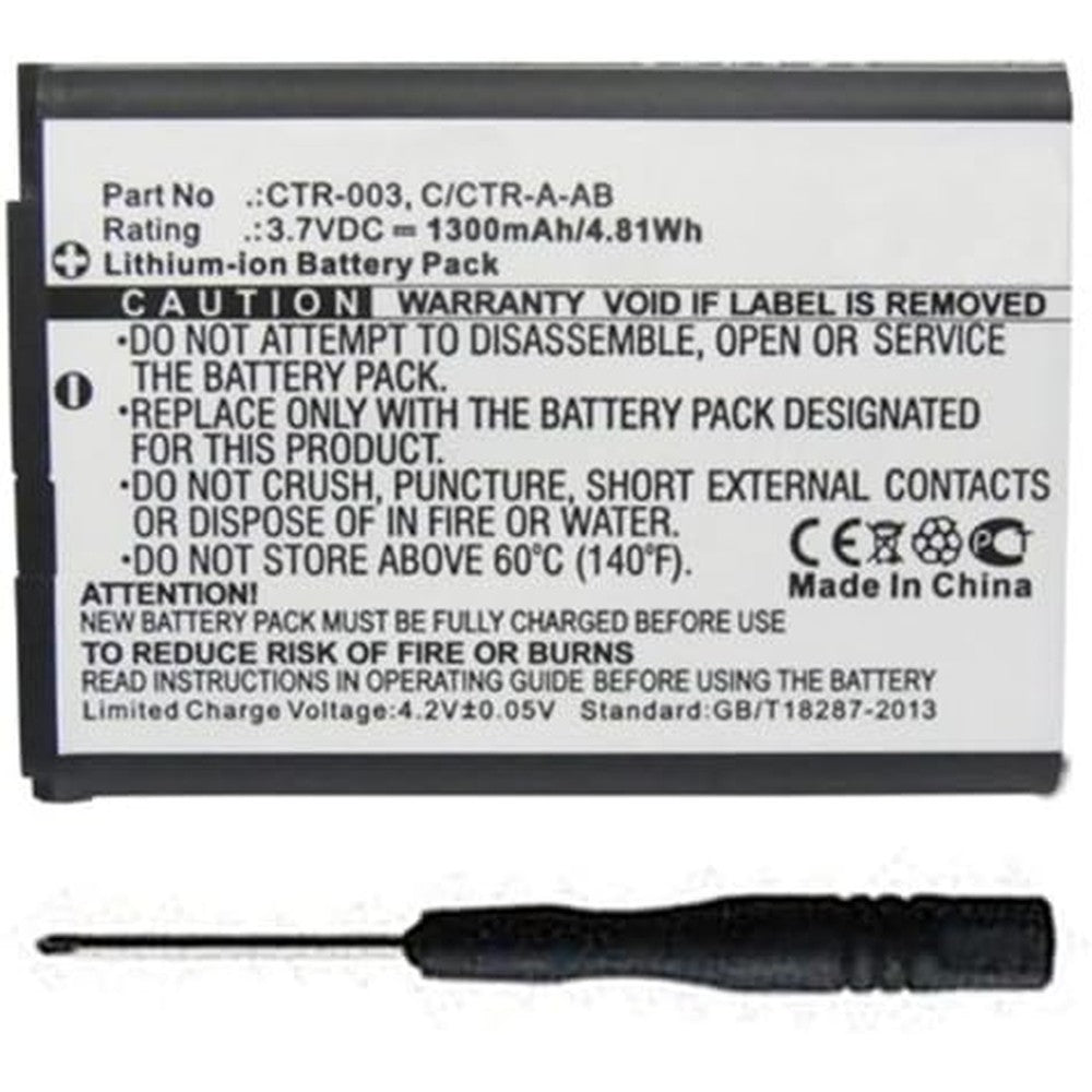 MPF Products CTR-003 battery replacement for Nintendo 3DS front view with tool