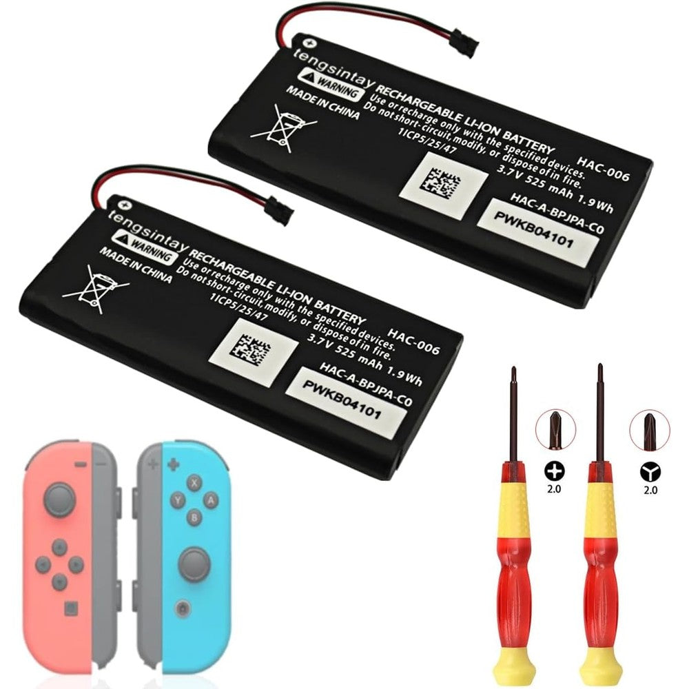 Tengsintay HAC-006 replacement battery for Nintendo Switch Joy-Con front view