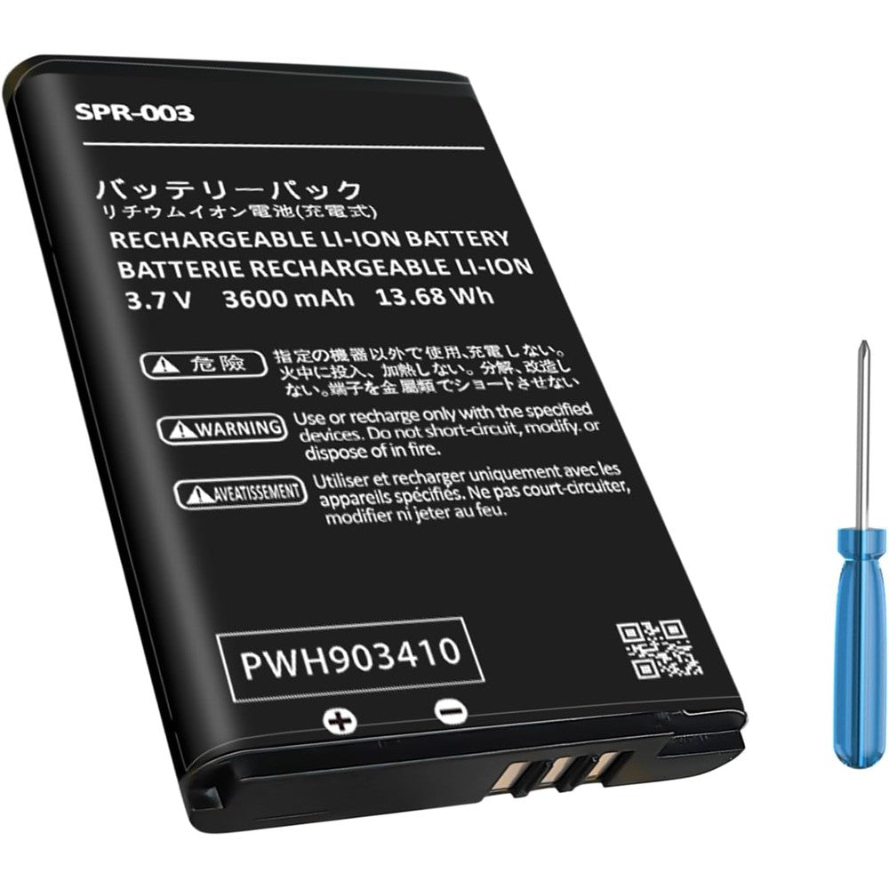 RRUHHK SPR-003 3600mAh Nintendo 3DS XL replacement battery front view