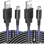 6amLifestyle 2 pack 4 feet Nintendo 3DS charger cable front view showcasing the standard USB Type A connection point