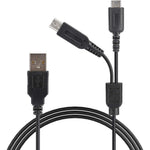 Cstesvn 2 in 1 USB charger cable for Nintendo handheld consoles front view