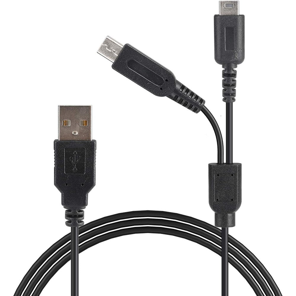 Cstesvn 2 in 1 USB charger cable for Nintendo handheld consoles front view