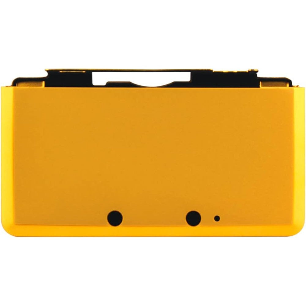 OSTENT Anti Shock Hard Aluminum Case for Nintendo 3DS front view displaying sleek gold metallic shell gaming accessory.