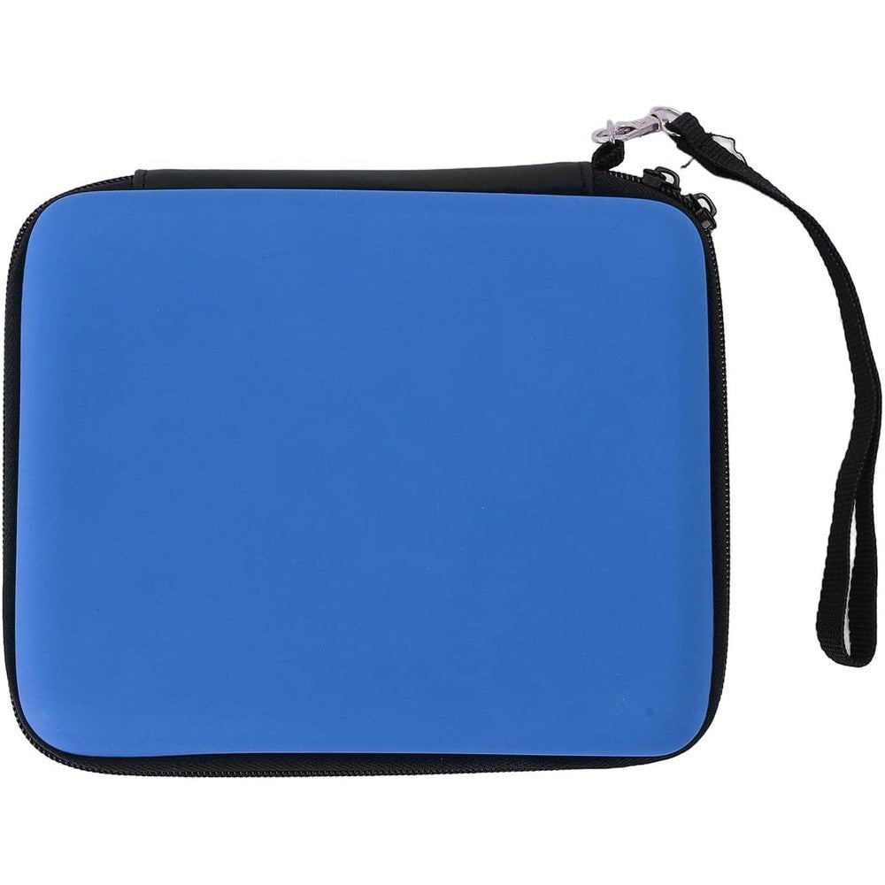 Pomya protective hard shell carrying case blue front view showing durable textured exterior shell.