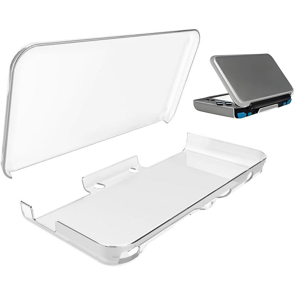 Ostent transparent crystal protective case for Nintendo 2DS LL XL front view