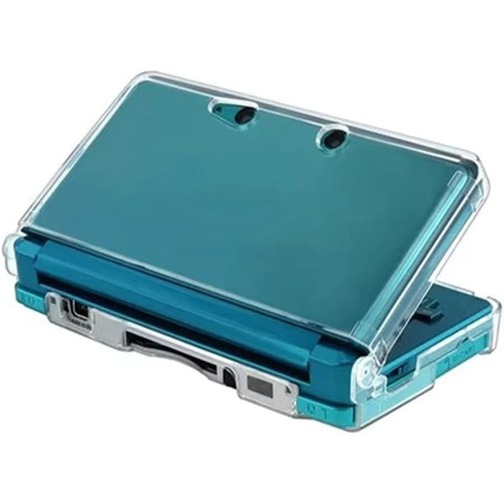 Vobramy transparent hard shell case front view showing crystal clear plastic design for Nintendo 3DS gaming console.
