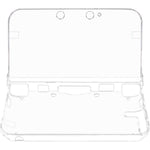 Ostent protective clear crystal hard case for Nintendo 3DS XL front view