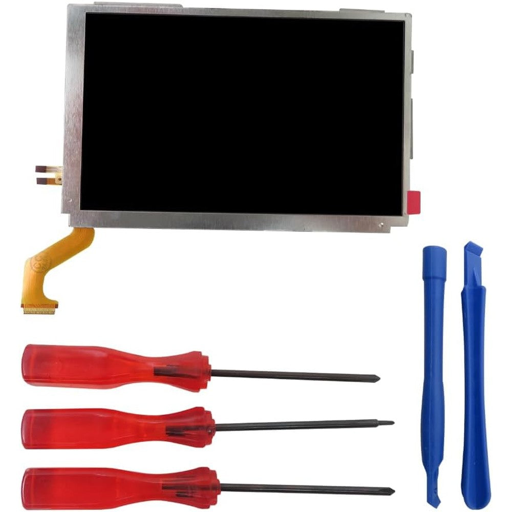 Qblahip top upper LCD screen replacement front view for Nintendo 3DS XL