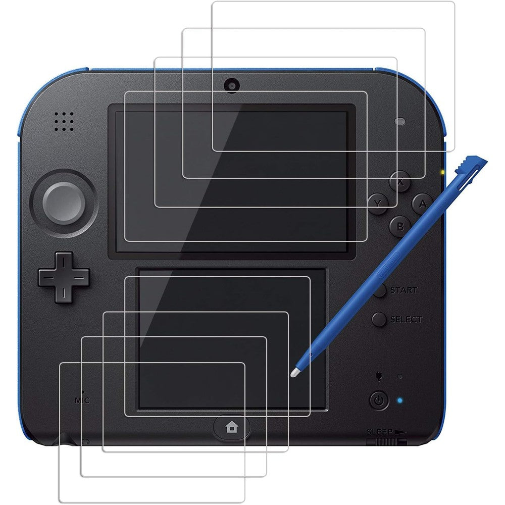 Akwox Nintendo 2DS screen protector 4-pack retail packaging front view.