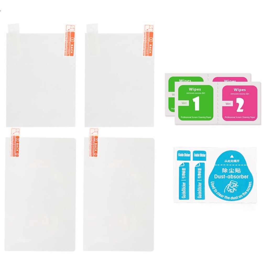 ASHATA tempered glass screen protector front view showing four pieces package.