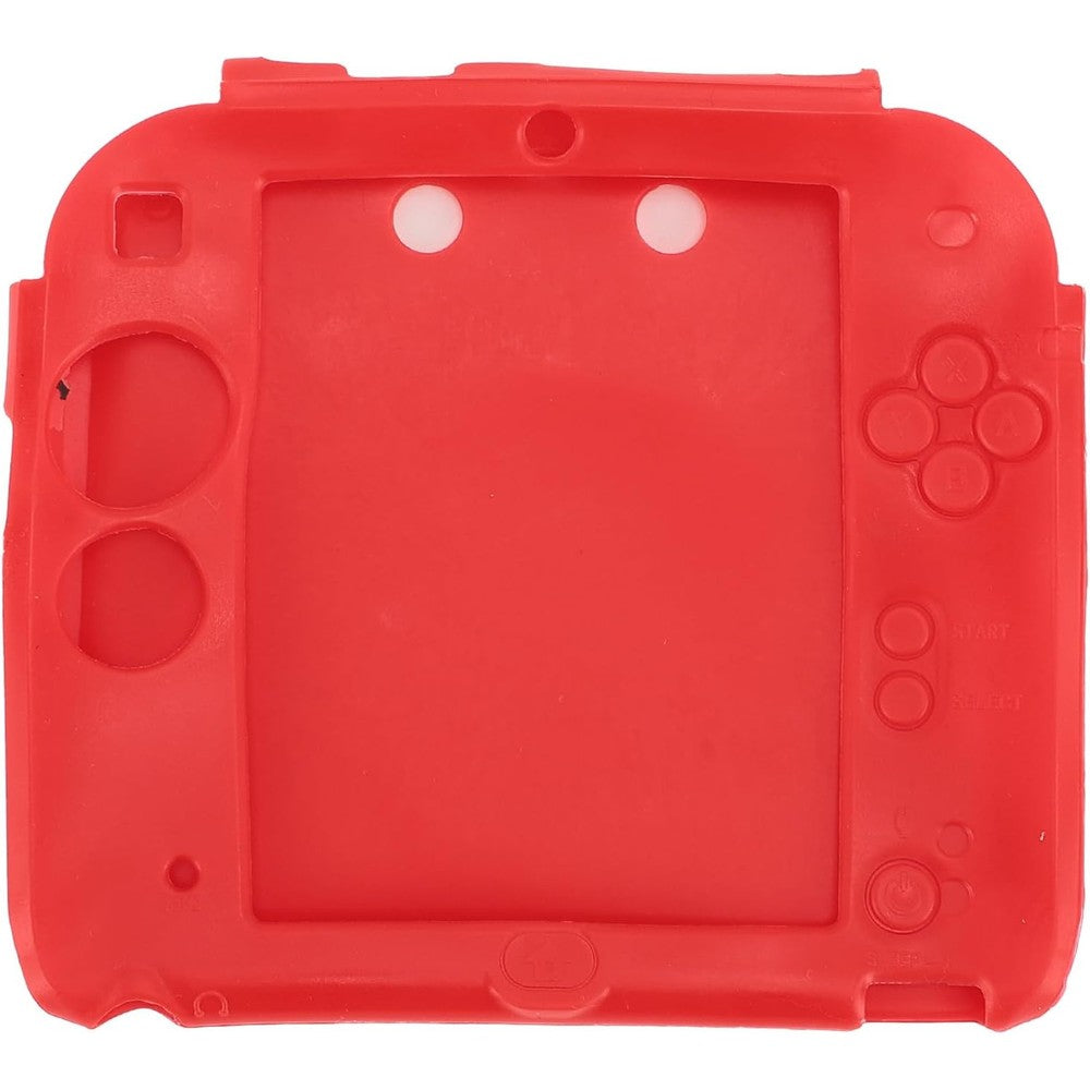 OSTENT Nintendo 2DS silicone protective cover case front view red color