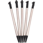 Flybxiya retractable mini metal stylus five piece set front view showing rose gold finish