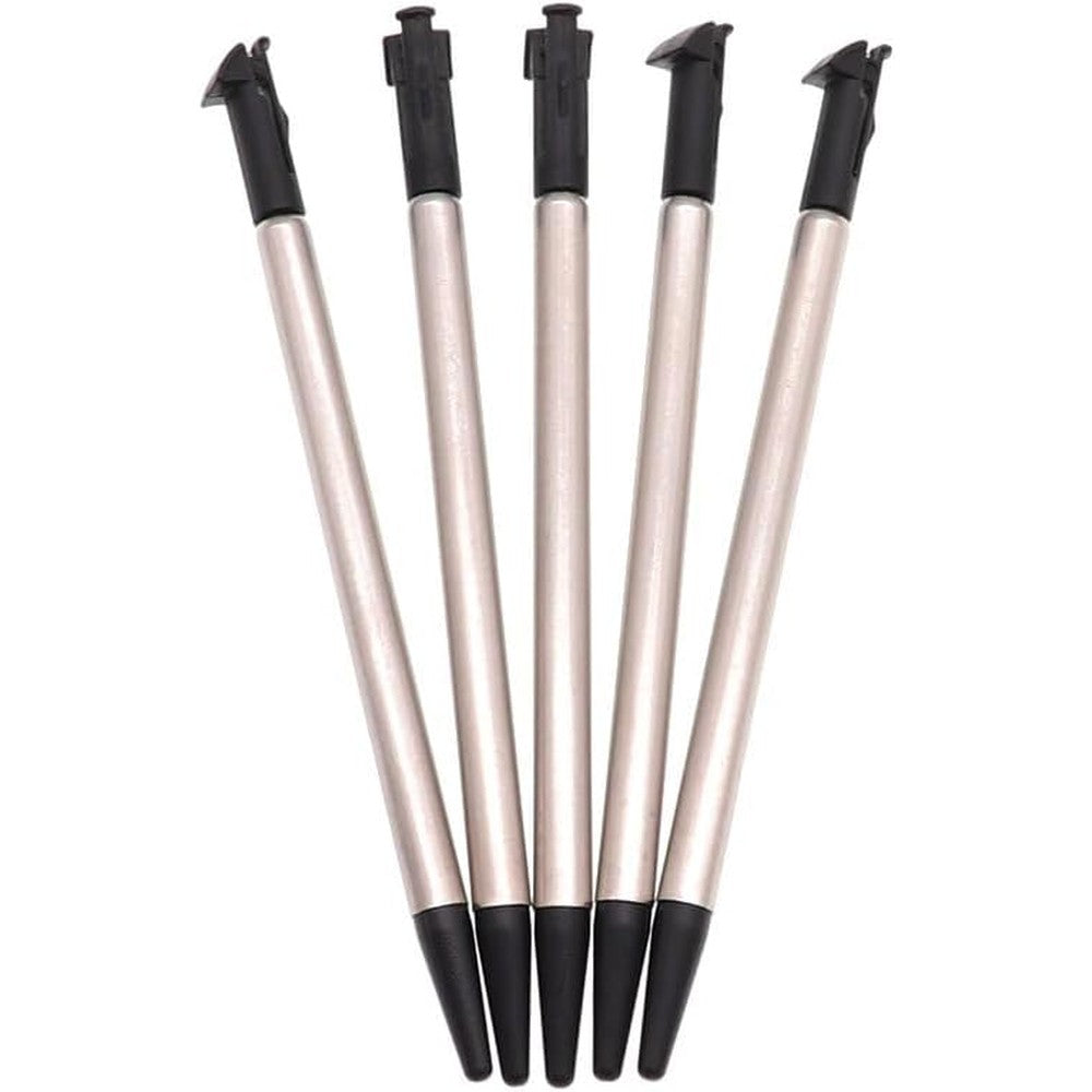 Flybxiya retractable mini metal stylus five piece set front view showing rose gold finish