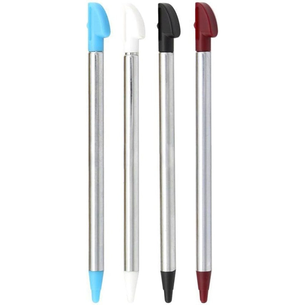 OSTENT Adjustable Metal Game Touch Stylus Pen Pack of 4 front view showcasing four different colors