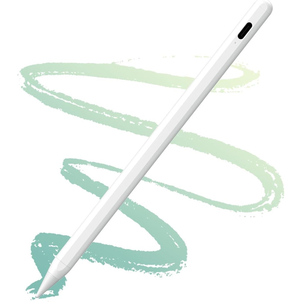 JAMJAKE Stylus Pen for iPad front view highlighting sleek white design