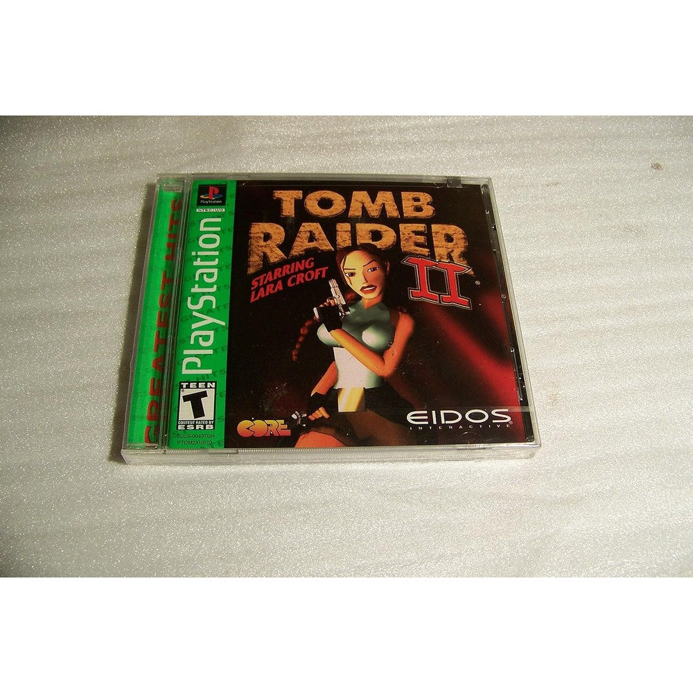 Core Eidos Tomb Raider II Starring Lara Croft PlayStation game box front view