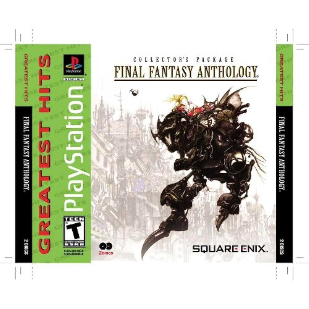 Square Enix Final Fantasy Anthology PlayStation game case front view