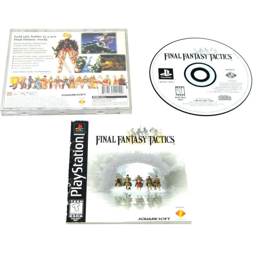 Sony Final Fantasy Tactics front cover game case