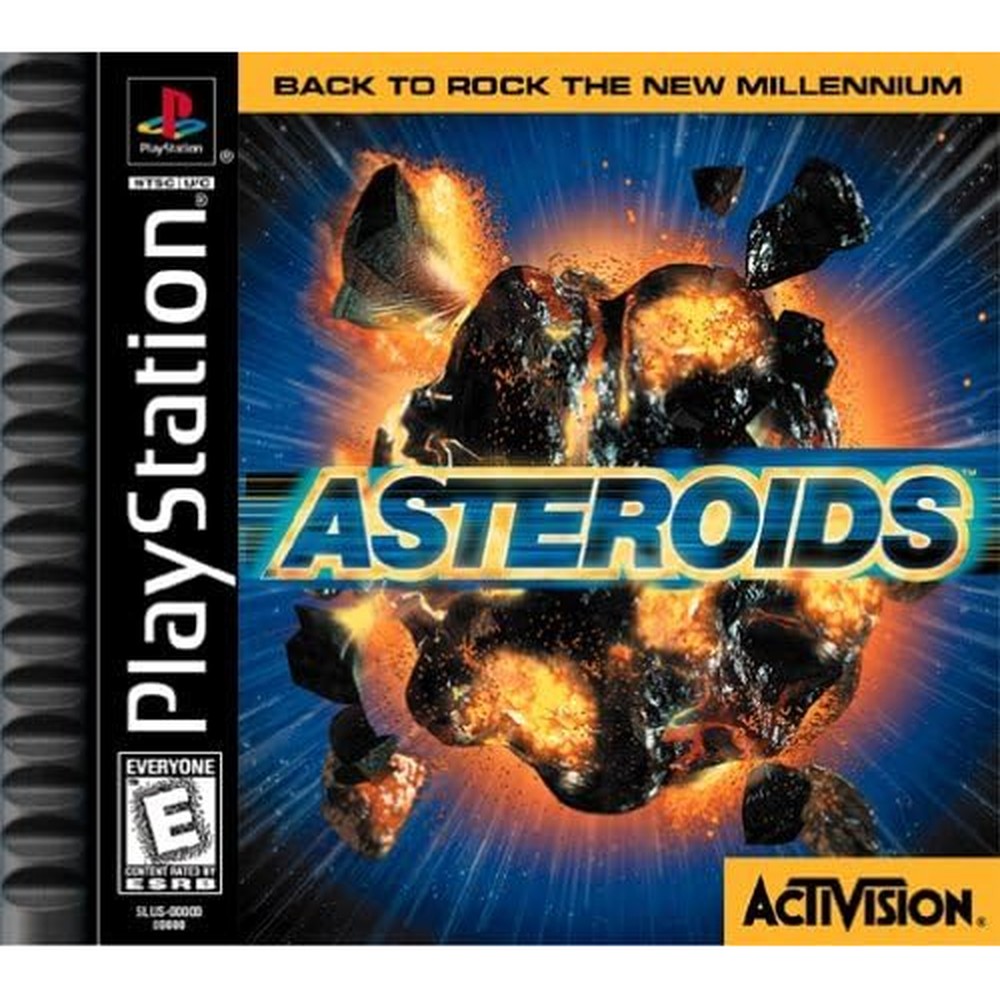 Asteroids Playstation Renewed CD-ROM front view retro video game