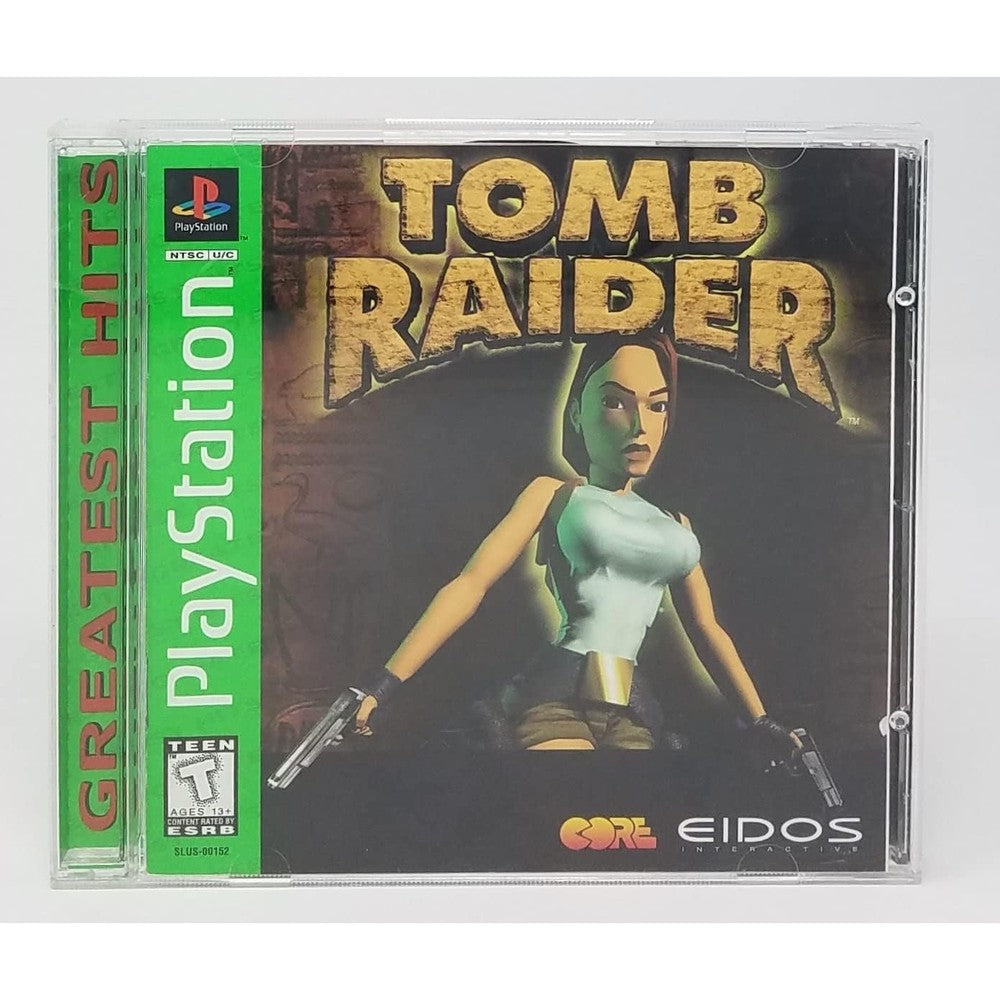 Square Enix Tomb Raider PlayStation 1 game front view action adventure