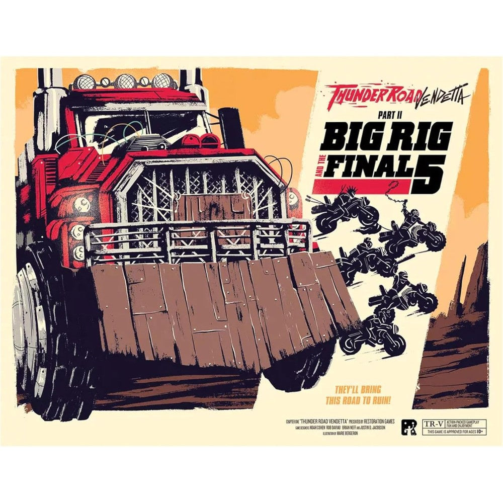 Restoration Games Thunder Road Vendetta Big Rig and The Final 5 board game box front view