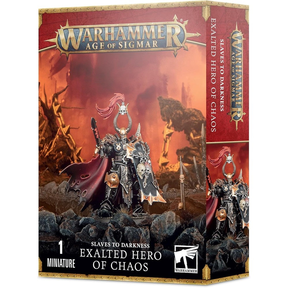 Games Workshop Warhammer Age of Sigmar Exalted Hero of Chaos front view miniature