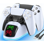 Rysker PS5 dual controller charging dock front view