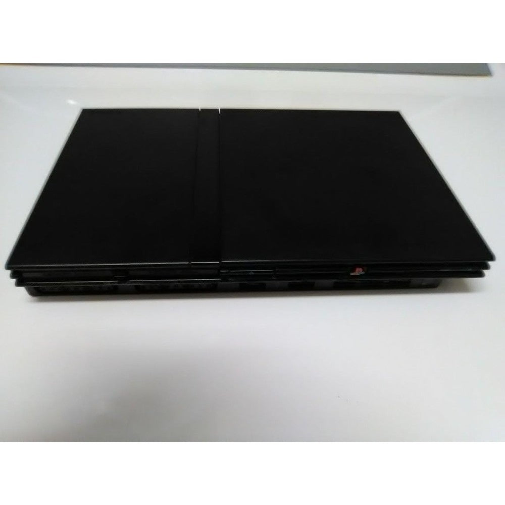 PlayStation 2 Slim replacement console black front view