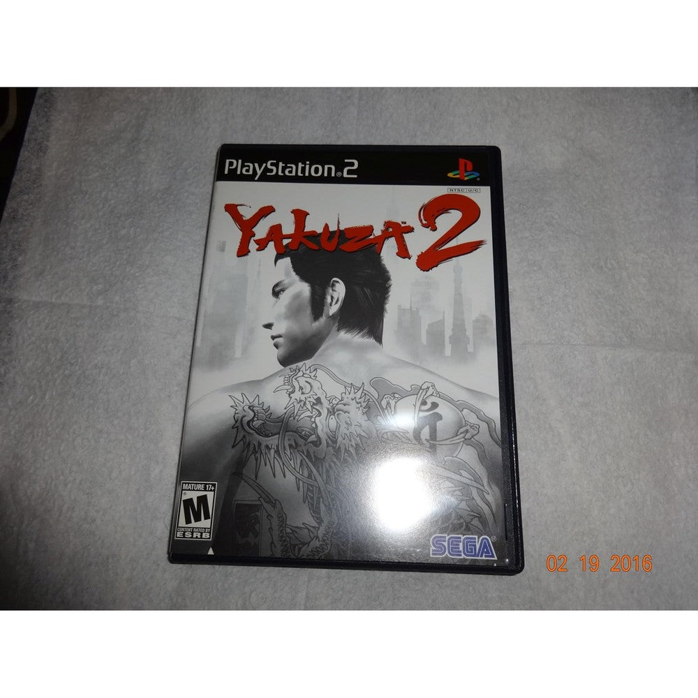Sega Yakuza 2 PlayStation 2 game front cover artwork featuring Kazuma Kiryu classic retro action adventure import