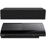 BJYasoppu PS3 Dust Cover front view showing premium black waterproof fabric over console.
