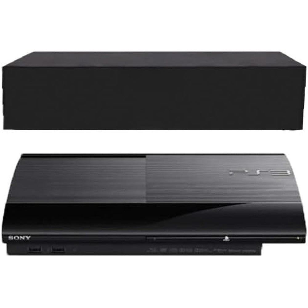BJYasoppu PS3 Dust Cover front view showing premium black waterproof fabric over console.